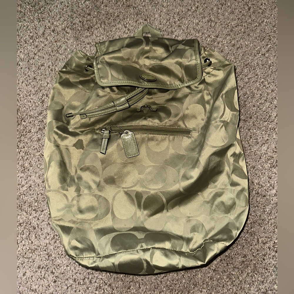 Coach Green backpack
